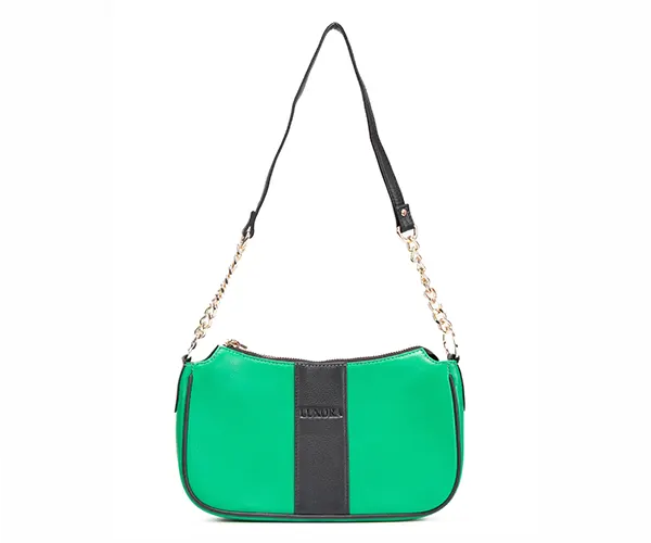 Dual-Tone Verde Shoulder Bag