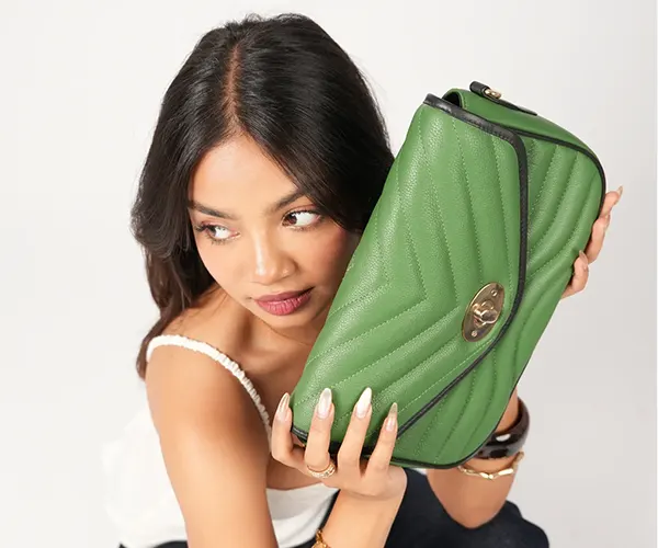Emerald Contrast Satchel