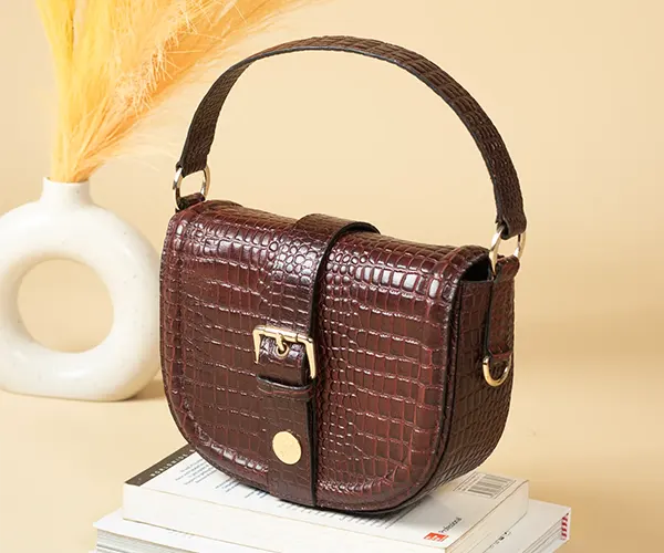 Brunette Crest Handbag